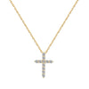 Wholesale Women's Light Luxury Style Geometric Cross S925 Sterling Silver Necklace With Electroplating