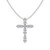 Wholesale Women's Light Luxury Style Geometric Cross S925 Sterling Silver Necklace With Electroplating