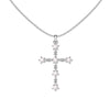 Wholesale Women's Light Luxury Style Geometric Cross S925 Sterling Silver Necklace With Electroplating