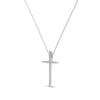 Wholesale Women's Light Luxury Style Geometric Cross S925 Sterling Silver Necklace With Electroplating