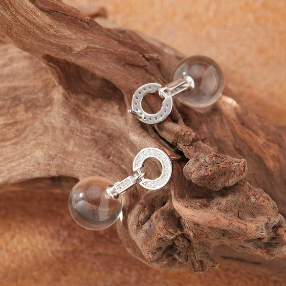 Wholesale Women's Light Luxury Style Geometric Crystal Earrings S925 Sterling Silver Set With Crystals