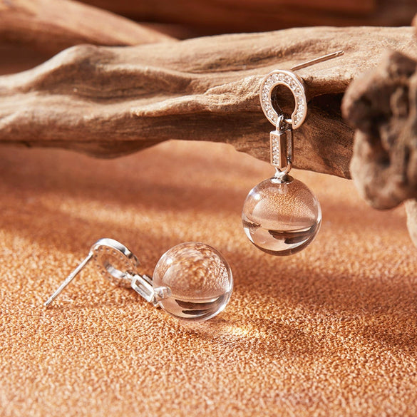 Wholesale Women's Light Luxury Style Geometric Crystal Earrings S925 Sterling Silver Set With Crystals