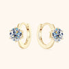 Wholesale Women's Light Luxury Style Geometric Moissanite Earrings In S925 Silver With Electroplating