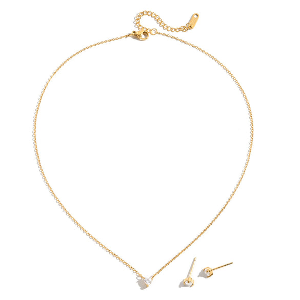 Wholesale Women's Light Luxury Style Geometric Stainless Steel Electroplated Heart Pendant Necklace Jewelry