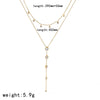 Wholesale Women's Light Luxury Style Geometric Stainless Steel Necklace And Bracelet Jewelry Set With Multiple Zircon Stones And Pvd Furnace Vacuum Real Gold Plating