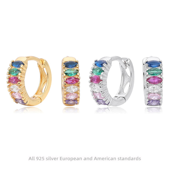 Wholesale Women's Light Luxury Style Geometric Ushaped S925 Sterling Silver Electroplated Earrings