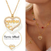 Wholesale Women's Light Luxury Style Heart Water Drop Bell Pattern Titanium Steel Zircon 18K Gold Pvd Plated Necklace Bracelet Set