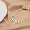 Wholesale Women's Light Luxury Style Natural Freshwater Pearl Ushaped Bead Necklace With Bamboo Chain