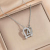 Wholesale Women's Light Luxury Style Real Gold Plated Copper Inlaid With Zircon Oshaped Chain Necklace With Ushaped Letters And Numbers Pendant