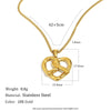 Wholesale Women's Light Luxury Style Stainless Steel Electroplated 18K Gold Cross Heart Pendant Side Chain Necklace
