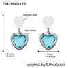 Wholesale Women's Light Luxury Style Stainless Steel Heart Plated 18K Gold Zircon Jewelry Set With Earrings And Necklace