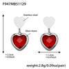 Wholesale Women's Light Luxury Style Stainless Steel Heart Plated 18K Gold Zircon Jewelry Set With Earrings And Necklace