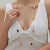 Wholesale Women's Light Luxury Style Stainless Steel Heart Plated 18K Gold Zircon Jewelry Set With Earrings And Necklace