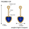 Wholesale Women's Light Luxury Style Stainless Steel Heart Plated 18K Gold Zircon Jewelry Set With Earrings And Necklace