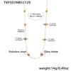Wholesale Women's Light Luxury Style Stainless Steel Heart Plated 18K Gold Zircon Jewelry Set With Earrings And Necklace