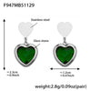 Wholesale Women's Light Luxury Style Stainless Steel Heart Plated 18K Gold Zircon Jewelry Set With Earrings And Necklace
