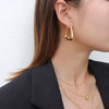 Wholesale Women's Light Luxury Style Stainless Steel Ushaped Electroplated Earrings