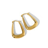 Wholesale Women's Light Luxury Style Stainless Steel Ushaped Electroplated Earrings