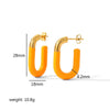 Wholesale Women's Light Luxury Style Stainless Steel Ushaped Electroplated Earrings