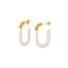 Wholesale Women's Light Luxury Style Stainless Steel Ushaped Electroplated Earrings