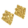 Wholesale Women's Light Luxury Style Stamped Geometric Stainless Steel Irregular Pleated Earrings
