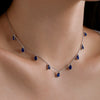 Wholesale Women's Light Luxury Style 925 Sterling Silver Pearshaped Zircon Pendant Clavicle Chain Necklace With Electroplating
