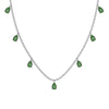 Wholesale Women's Light Luxury Style 925 Sterling Silver Pearshaped Zircon Pendant Clavicle Chain Necklace With Electroplating