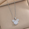 Wholesale Women's Light Luxury Style Titanium Steel Ochain Necklace With Diamond Treatment And Mickey Design