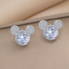 Wholesale Women's Light Luxury Style Titanium Steel Ochain Necklace With Diamond Treatment And Mickey Design