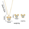 Wholesale Women's Light Luxury Style Titanium Steel Ochain Necklace With Diamond Treatment And Mickey Design