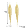 Wholesale Women's Light Luxury Tassel Earrings Copper Rhombus Ushape Drop Shape Geometric Electroplated