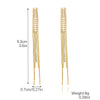 Wholesale Women's Light Luxury Tassel Earrings Copper Rhombus Ushape Drop Shape Geometric Electroplated