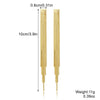 Wholesale Women's Light Luxury Tassel Earrings Copper Rhombus Ushape Drop Shape Geometric Electroplated