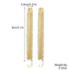 Wholesale Women's Light Luxury Tassel Earrings Copper Rhombus Ushape Drop Shape Geometric Electroplated