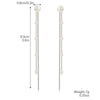 Wholesale Women's Light Luxury Tassel Earrings Copper Rhombus Ushape Drop Shape Geometric Electroplated