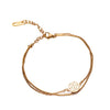 Wholesale Women's Light Luxury Titanium Steel Bracelet With Electroplating And Letters Numbers Text Design