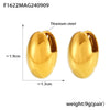 Wholesale Women's Light Luxury Titanium Steel Goose Egg Shaped Earrings With Unique Design Retro Temperament And Electroplating Treatment