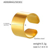 Wholesale Women's Light Style Geometric 316L Stainless Steel Pvd Plated Open Ring