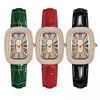 Wholesale Women's Little Green Oval Dial Leisure Watch With Rhinestone And Gypsophila Case In Alloy Buckle In Stainless Steel Mineral Reinforced Glass Mirror