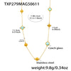Wholesale Women's Long Necklace Czech Glass 316L Stainless Steel 316L Stainless Steel Geometric Electroplated Light Luxury Jewelry Accessories
