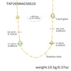 Wholesale Women's Long Necklace With Water Drop Triangle Shape Small Steel Beads And Czech Imported Glass Stainless Steel Double Layer Stacked Geometric Pattern Electroplated