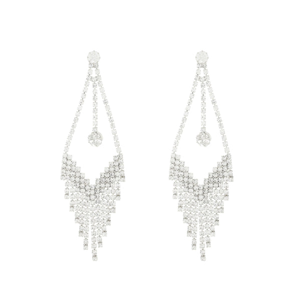 Wholesale Women's Long Tassel Earrings Copper With Diamond Butterfly And Heart Shape Design