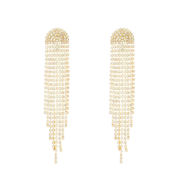 Wholesale Women's Long Tassel Earrings Copper With Diamond Butterfly And Heart Shape Design