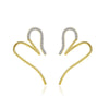 Wholesale Women's Long Tassel Earrings Copper With Diamond Butterfly And Heart Shape Design