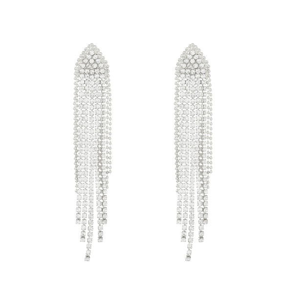 Wholesale Women's Long Tassel Earrings Copper With Diamond Butterfly And Heart Shape Design