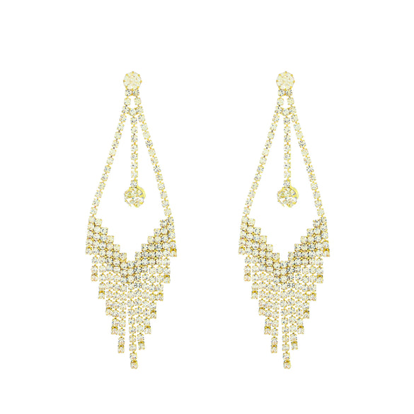 Wholesale Women's Long Tassel Earrings Copper With Diamond Butterfly And Heart Shape Design
