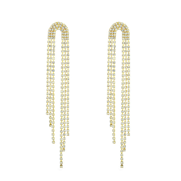 Wholesale Women's Long Tassel Earrings Copper With Diamond Butterfly And Heart Shape Design