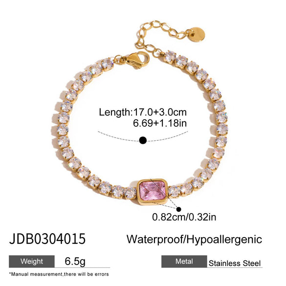Wholesale Women's Love Geometric Stainless Steel Electroplated Bracelet Light Luxury High End Jewelry Without Fading