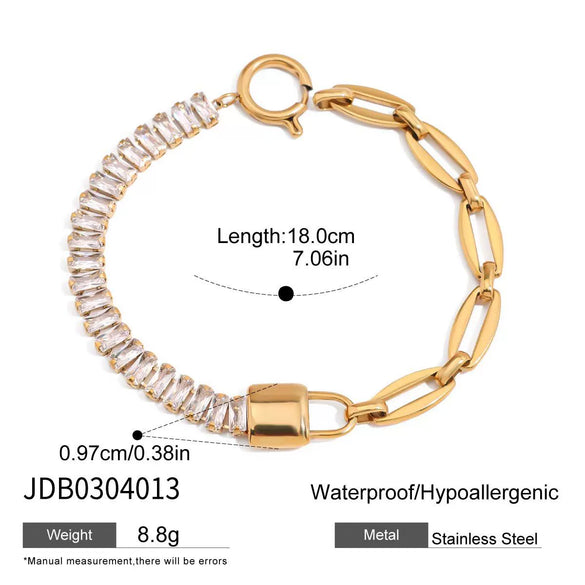 Wholesale Women's Love Geometric Stainless Steel Electroplated Bracelet Light Luxury High End Jewelry Without Fading