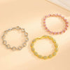 Wholesale Women's Love Hollow Heart Shape Zinc Alloy Micro Inlaid Zircon Jewelry Bracelet With Diamond Design